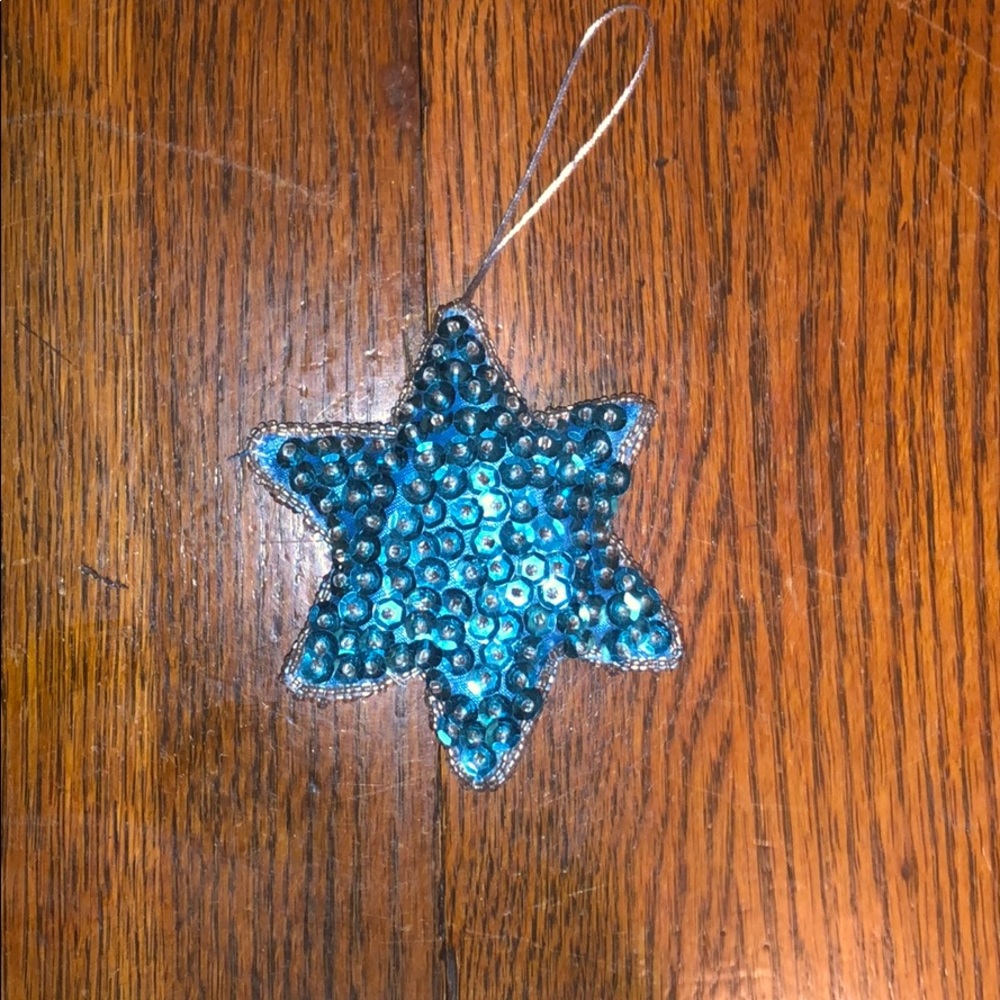 Turquoise Sequin Ornament